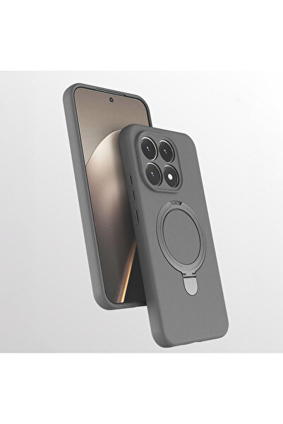 Nezih Case Mi 15T Uyumlu İçi Kadife Stand Olabilen Halka Yüzüklü Kılıf