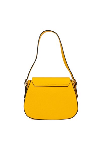 Posete Fagaras Pauline Leather Purse - Yellow, Casual Bag Made of Genuine Leather, Handbag, Bags