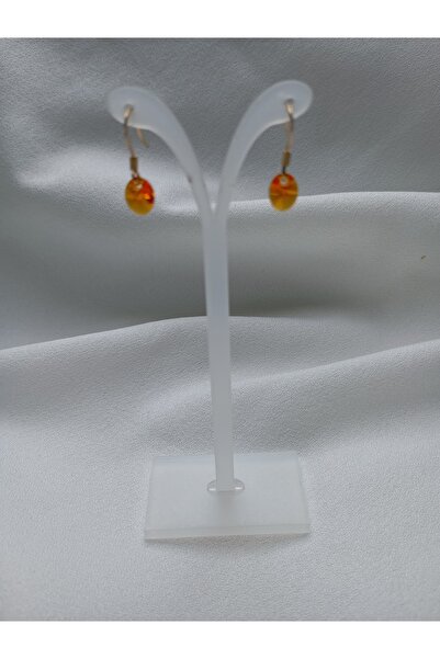 OEM 18K gold plated earrings with 8mm Swarovski Tangerine crystal