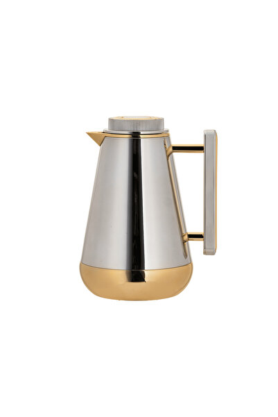 ALSAIF Lilia Coffee and Tea Thermos, 2-piece set by Al Saif / Elegant design to suit all tastes, 1.3 liters, nickel gold