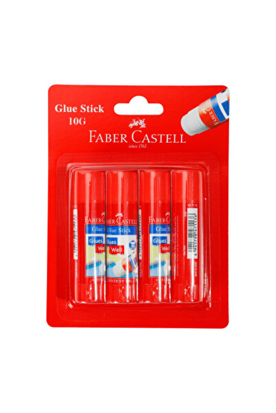 Faber Castell عصا غراء 10 غرام - عبوة اقتصادية من 4 قطع