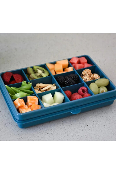 Melii Luxe Snack Box, 12 Compartments, Blue