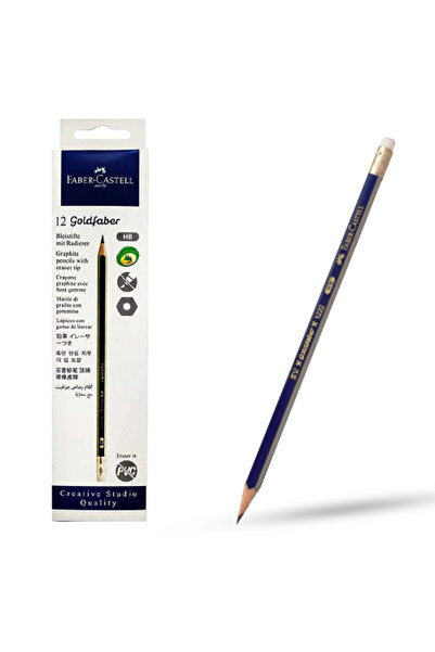 Faber Castell FC Blacklead Pencil Goldfaber w/Rub HB bx/12