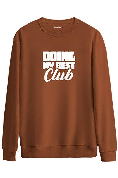 BetterThanCo Best Club Printed Crew Neck Oversized Sweatshirt