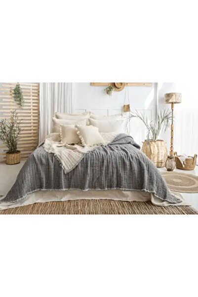 MEET MAYA NATURAL Muslin Quilt Gray 7 Layer Single Size 170*240 cm