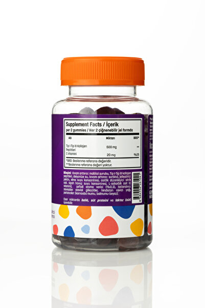 Y'our Gummie Collagen + Vitamin C Chewable Gummy 60 Pieces Type I- Type Iii Collagen / Vitamin C