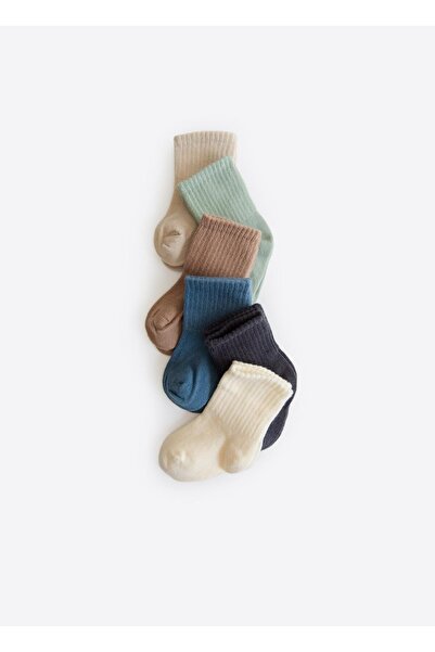 kitikate Organic Baby 6-Piece Socks Set Brown