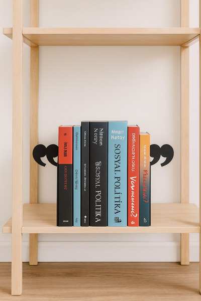 Gift Studio Tırnak İşareti Kitap Tutucu- Kitap Destepi-Kitaplık Dekor