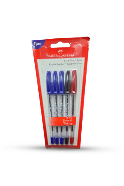 Faber Castell 1423 قلم حبر جاف - عبوة من 5 أقلام