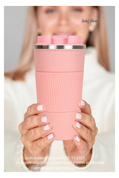 Hızlı Çeyiz 304 Pazlanmaz Çelik 500 Ml Kaydırmaz Lastikli Termos Bardak Mug A...