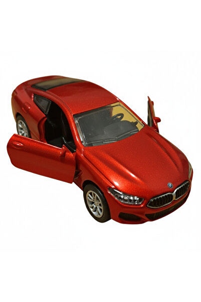 Vision XXI BMW 8 Series Coupe, Diecast Metal Model Car, 1:32, Spring Mechanism, 12 cm, Red