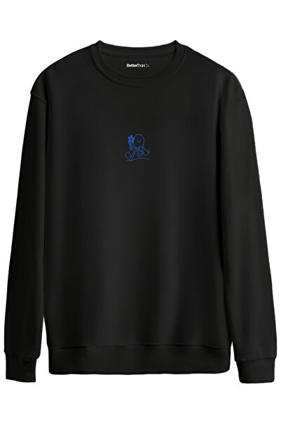 BetterThanCo Running Printed Crew Neck Oversized Sweatshirt