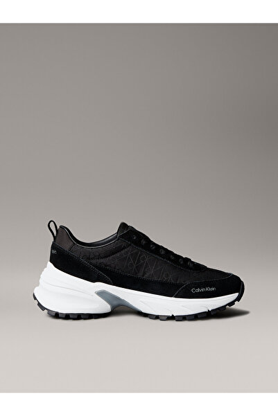 Calvin Klein Suede and Emblem Logo Nylon Trainers