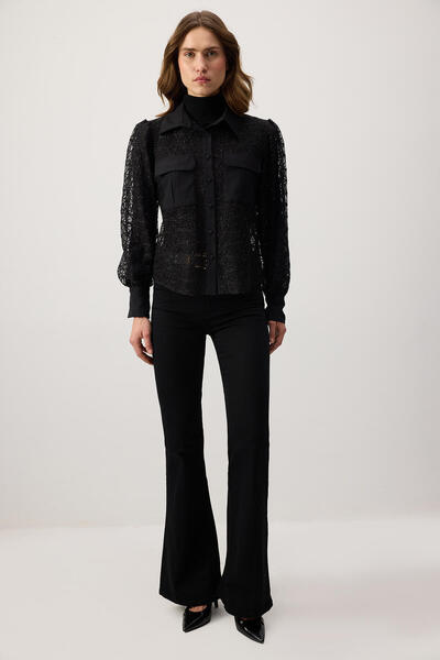 Touché Privé Lace Patch Pocket Shirt