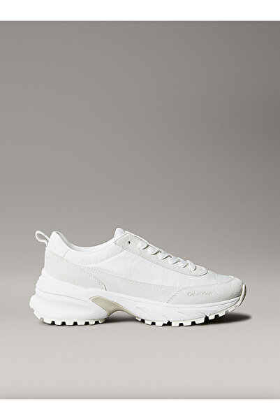 Calvin Klein Suede and Emblem Logo Nylon Trainers