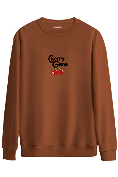 BetterThanCo سترة تشيري جانج مطبوع ذات الرقبة الدائرية قصة فضفاضة