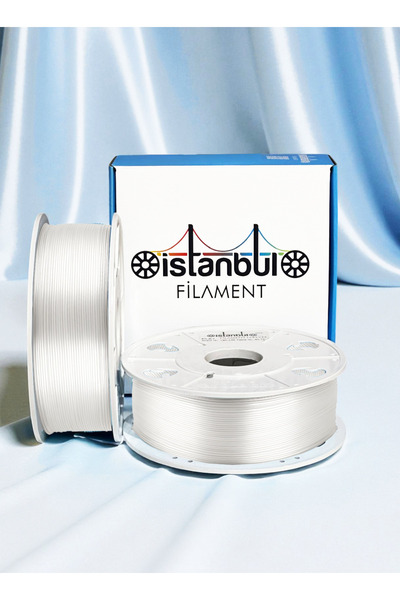 İSTANBUL FİLAMENT 3D Baskı PLA Silk+ İnci Beyaz Filament 1 Kg Ø 1,75mm ± 0,05 Mm