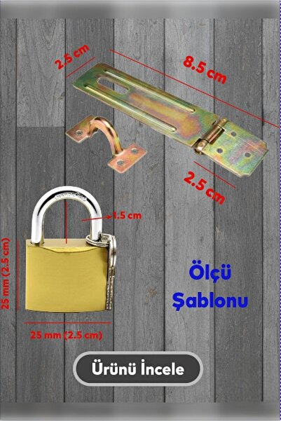 MH MiniHediye Chest Box Hanger 25 Hinged Lock Device Tosba Lock 25 mm Padlock Set of 2