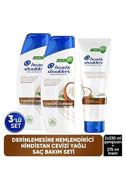 Head & Shoulders Saç Bakım Seti: Derin Nemlendirici Hindistan Cevizi Yağlı Şa...