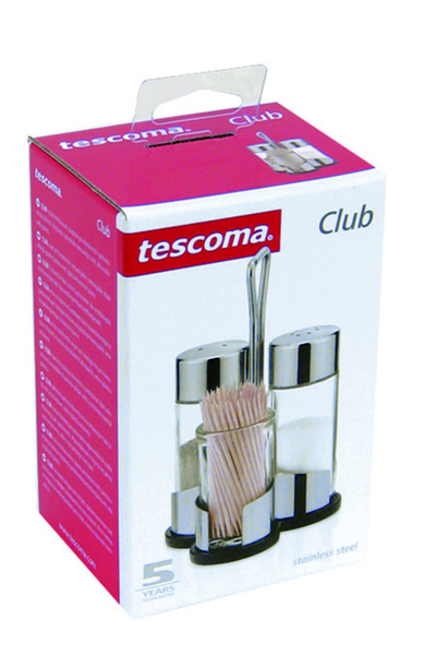 TESCOMA مجموعة الملح والفلفل وأعواد الأسنان "كلوب"
