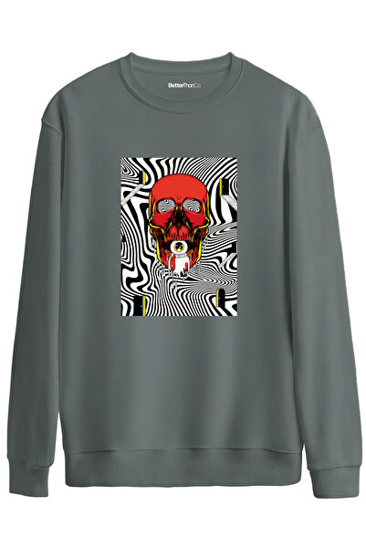 BetterThanCo Handsome Printed Crew Neck Oversized Sweatshirt