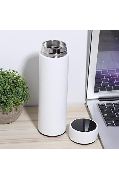 zola Smart thermos with temperature indicator, stainless steel, 500 ml, white