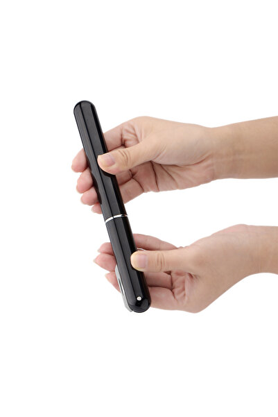 zola Penumatic bottle corkscrew, pen shape, extra knife for cutting foil, fine steel/plastic, black