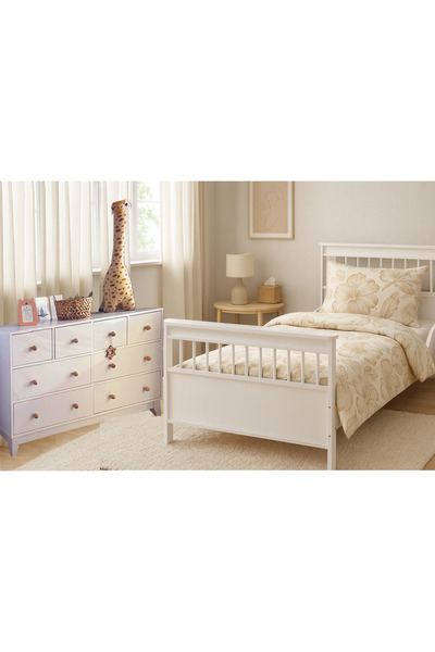 Koza %100 MDF Bonnie 8 Çekmeceli Şifonyer & %100 MDF Bonnie 90x190 cm Bebek &...