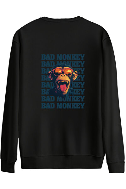 BetterThanCo سويت شيرت باد مونكي مطبوع برقبة دائرية قصة فضفاضة