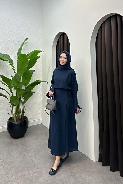 Thebomb Ada Linen Double Skirt Set