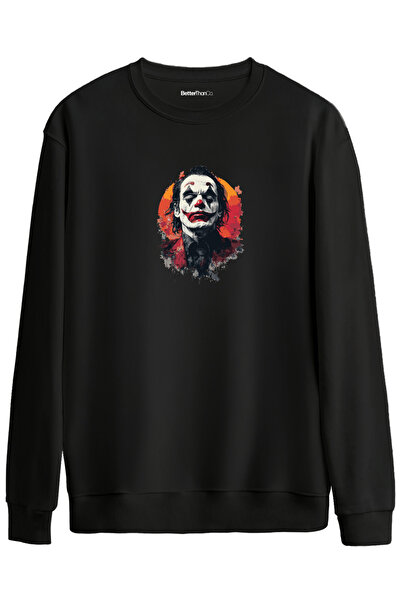 BetterThanCo Sadness Printed Crew Neck Oversized Sweatshirt