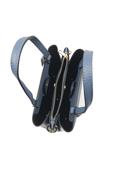 Posete Fagaras Martine Leather Purse - Light Blue, Casual Bag Made of Genuine Leather, Handbag, Bags