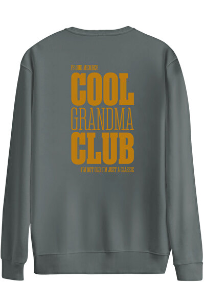 BetterThanCo Φούτερ Cool Grandma Club με τύπωμα με λαιμόκοψη oversized