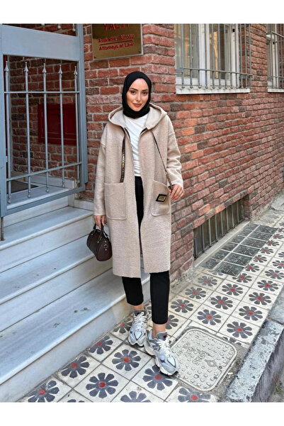 ECSBUTİK BUKLET FERMUARLI KAPİŞONLU CEKET