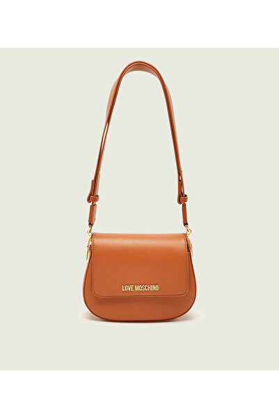 Love Moschino Women's Leather Adjustable Strap Metal Logo Beige Shoulder Bag Jc4374Pp0Nkf0-200