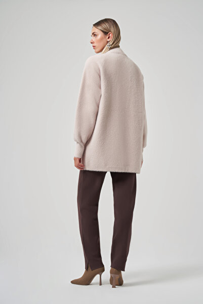 Nuss Pocket Detail Angora Cardigan 7008 Stone