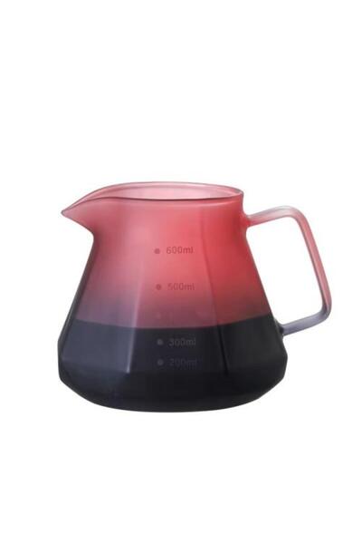 DESARTWORK إبريق قهوة زجاجي بتدرج لوني – 600 مل