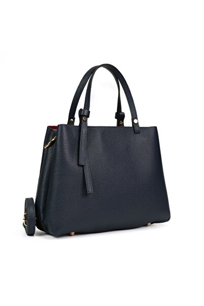 Posete Fagaras Martine Leather Purse - Navy Blue, Casual Bag Made of Genuine ...