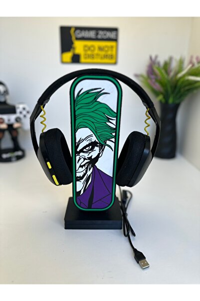 Butik 3d Baskı Joker Tasarımlı Ledli Kulaklık Tutucu