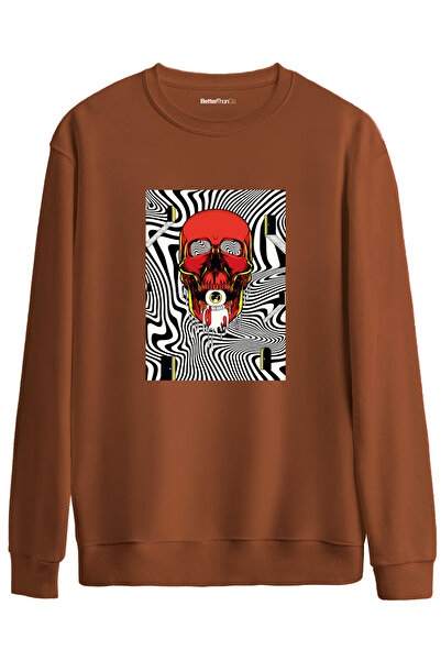 BetterThanCo سترة مطبوع هاندسم قصة فضفاضة ذات الرقبة الدائرية