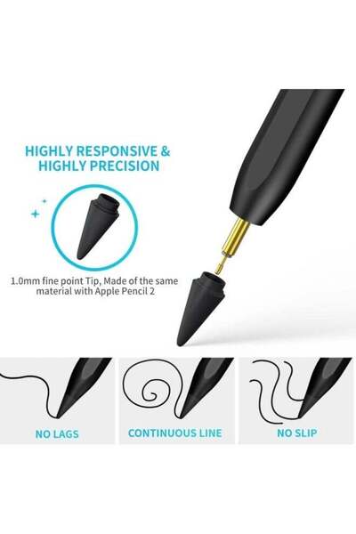 Generic Universal Active Stylus Pen for Android Tablets and Devices, Black