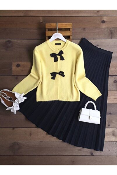 ŞAHİN TESETTÜR GİYİM ÖNÜ AÇIK FİYONKLU HIRKA 8159