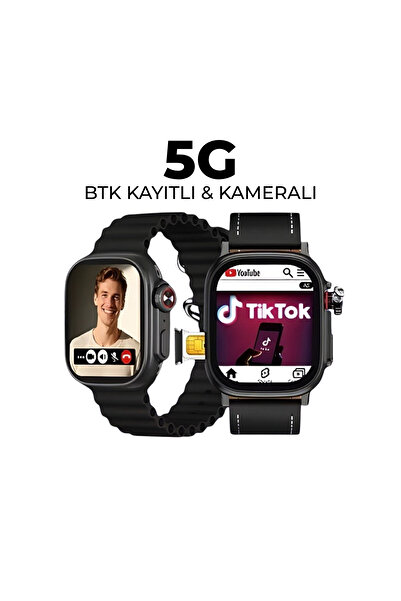 GoMarkt FG-7 5G Sim Kartlı | BTK Kayıtlı | Android Akıllı Saat | Video İzlene...