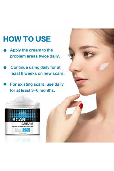 MABOX Scar Cream - Scar Healing Cream, Dimethicone 2%, Aloe Vera, Vitamin E, 55 ml