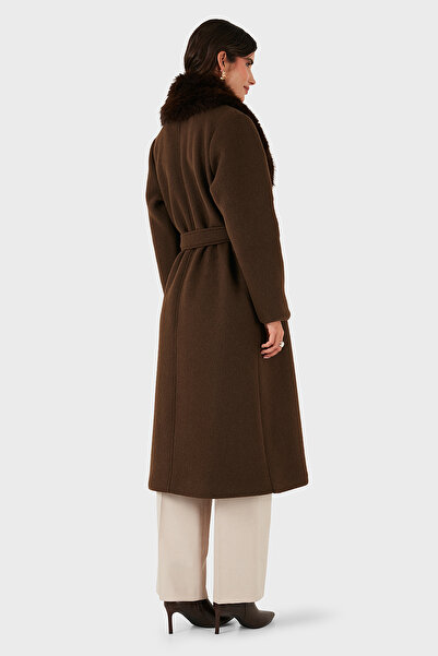 Via Dante Relaxed Fit Soft Fur Shawl Collar Coat Coat 6909660