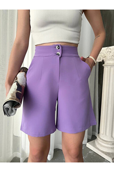 ZENGEZUR MALL Mtxdpn Buttoned Shorts Mdl24326 Lilac (162820) (Size: S)