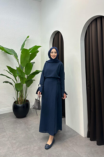Thebomb Ada Linen Double Skirt Set