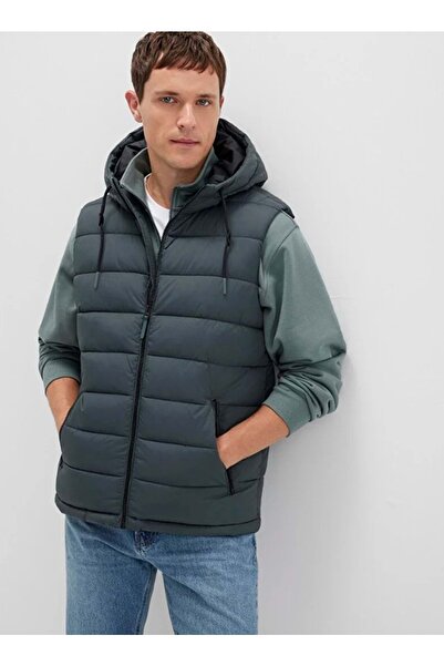 Mavi 0110604 Hooded Inflatable Men's Vest Green