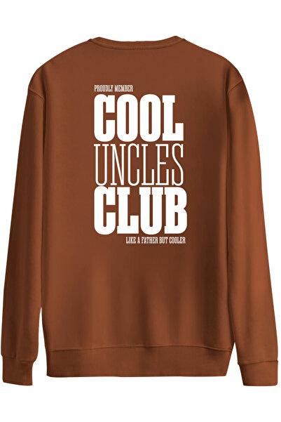 BetterThanCo Cool Uncles Club Printed Crew Neck Oversized Sweatshirt