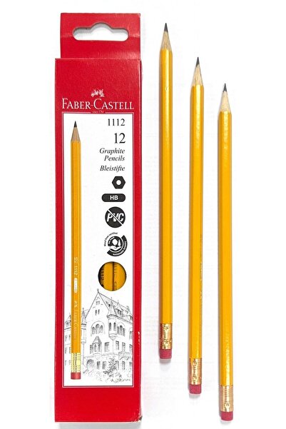 Faber Castell FC Blacklead Pencil Yellow 1112 w/Rub bx/12